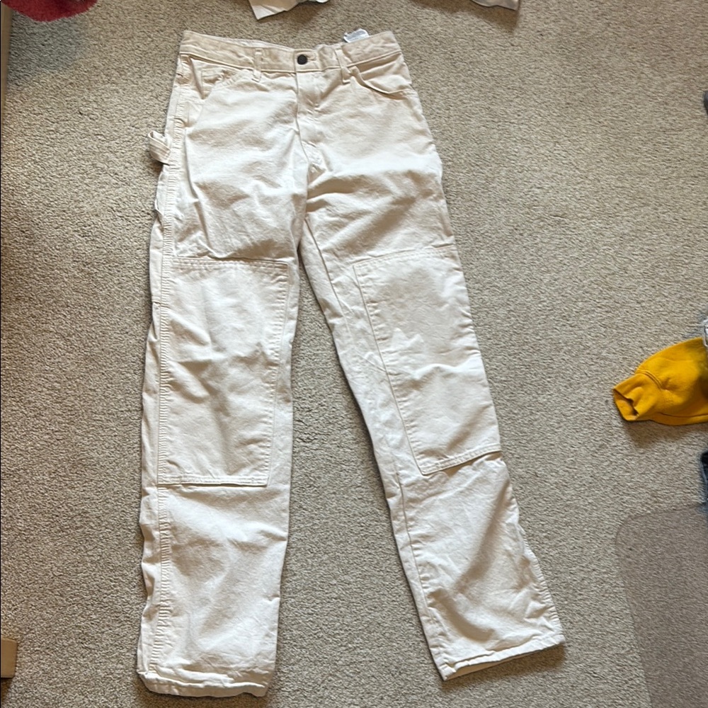 Cream Cargo Pants